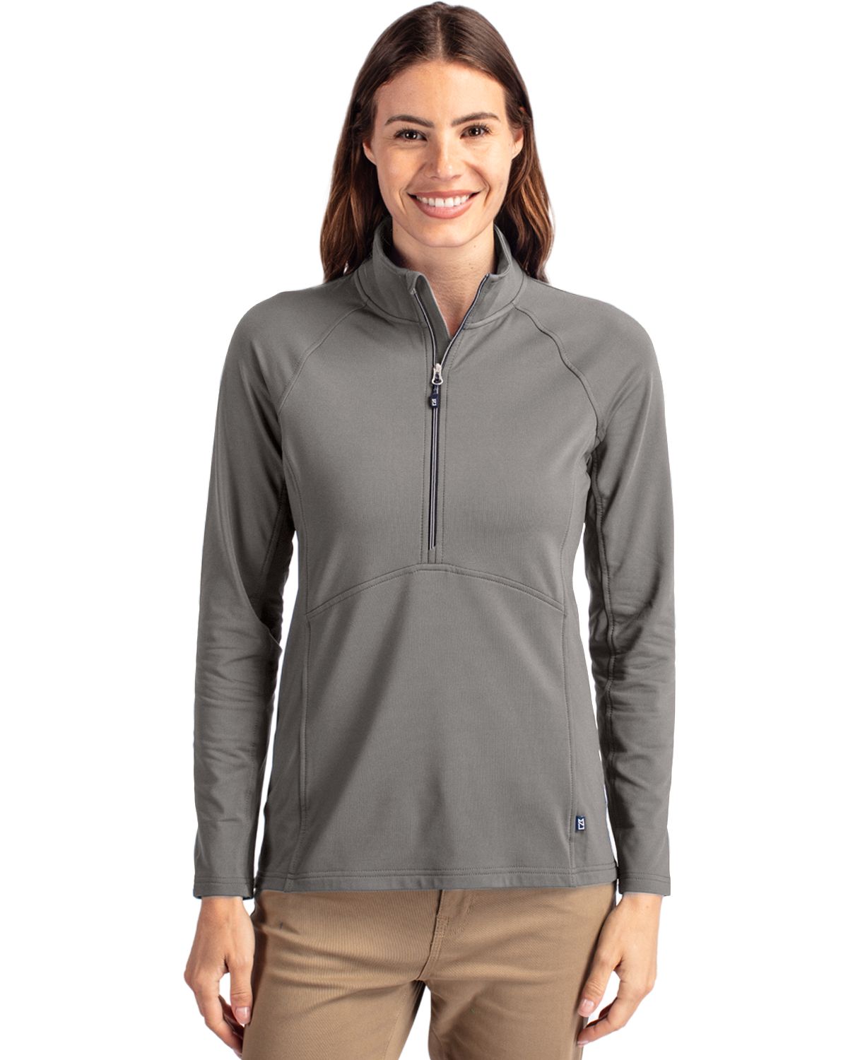 Cutter & Buck Adapt Recycled Soft Knit Stretch Womens Half Zip Pullover - LCK00128