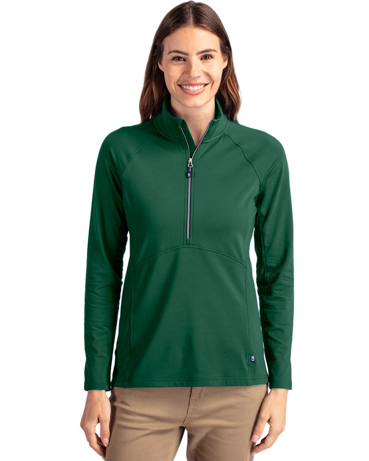 Cutter & Buck Adapt Recycled Soft Knit Stretch Womens Half Zip Pullover - LCK00128