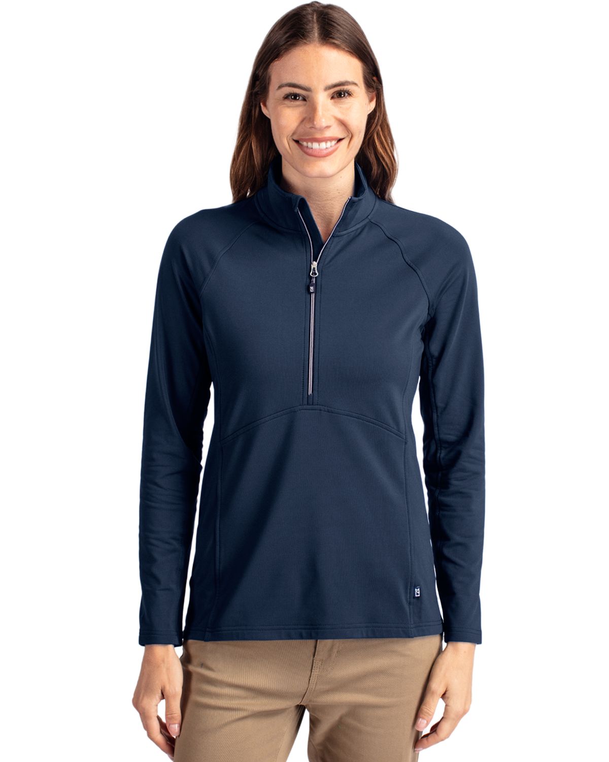 Cutter & Buck Adapt Recycled Soft Knit Stretch Womens Half Zip Pullover - LCK00128