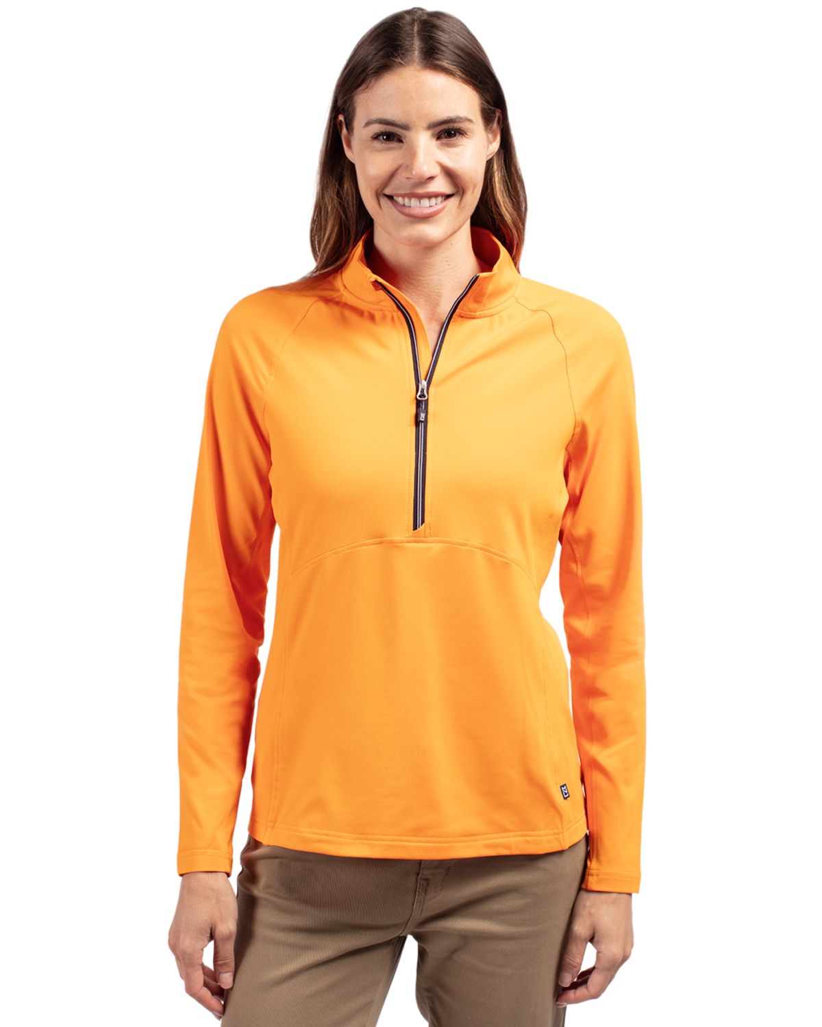 Cutter & Buck Adapt Recycled Soft Knit Stretch Womens Half Zip Pullover - LCK00128