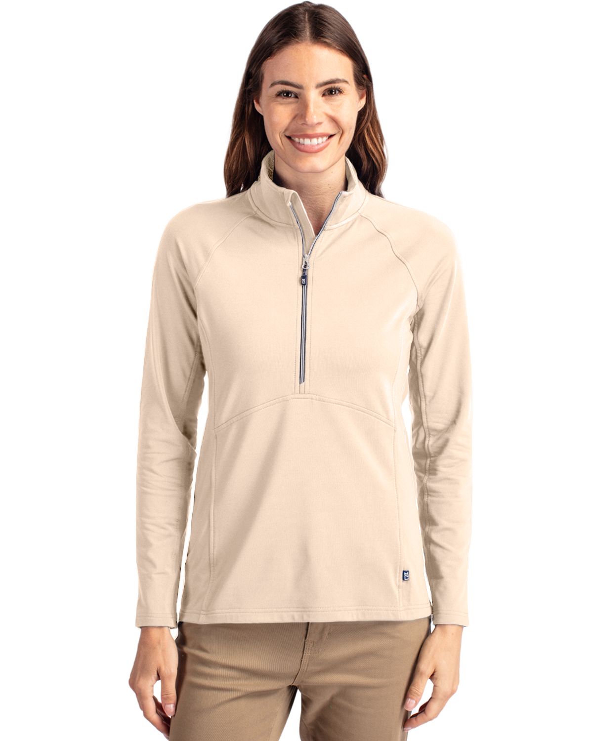 Cutter & Buck Adapt Recycled Soft Knit Stretch Womens Half Zip Pullover - LCK00128