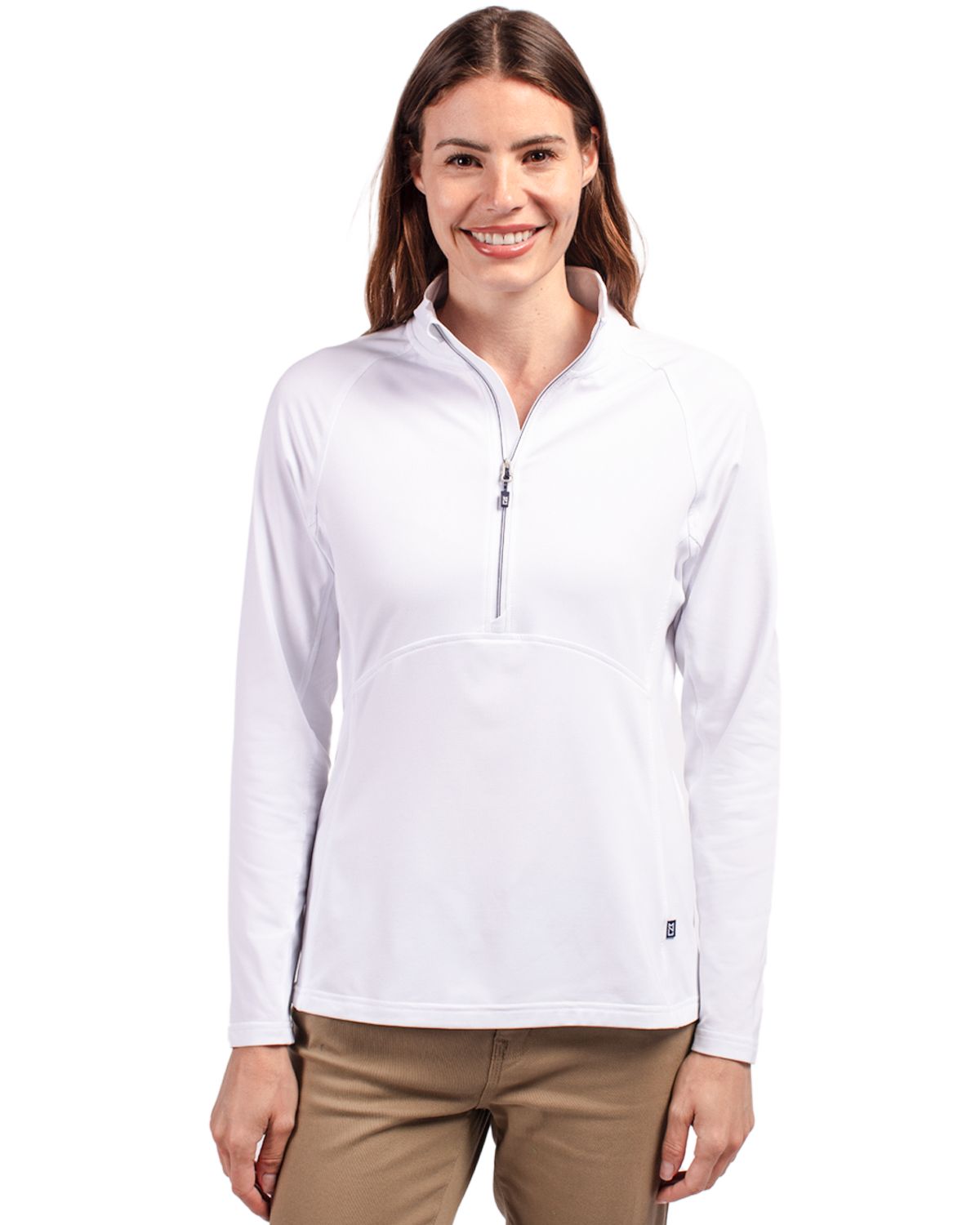 Cutter & Buck Adapt Recycled Soft Knit Stretch Womens Half Zip Pullover - LCK00128