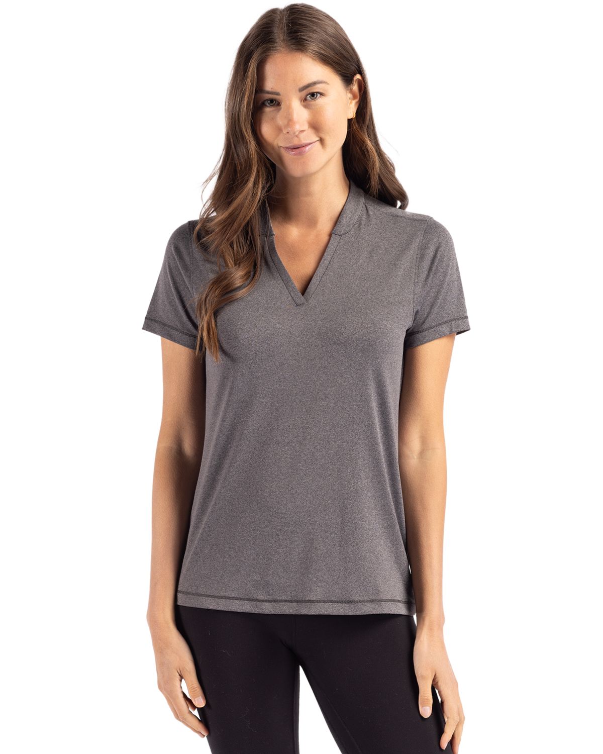 Cutter & Buck Forge Recycled Four-Way Stretch Heathered Womens Blade Top - LCK00153