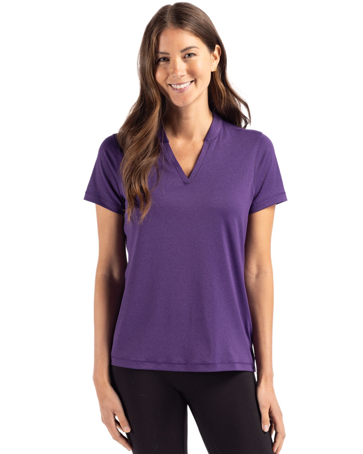 Cutter & Buck Forge Recycled Four-Way Stretch Heathered Womens Blade Top - LCK00153