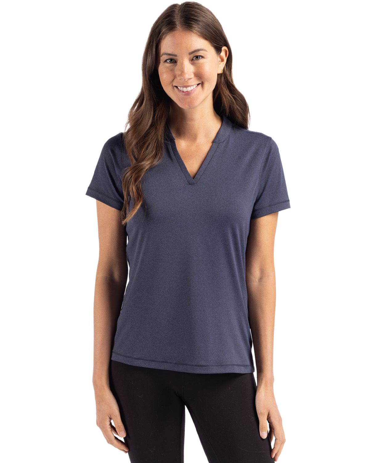 Cutter & Buck Forge Recycled Four-Way Stretch Heathered Womens Blade Top - LCK00153 TEMP