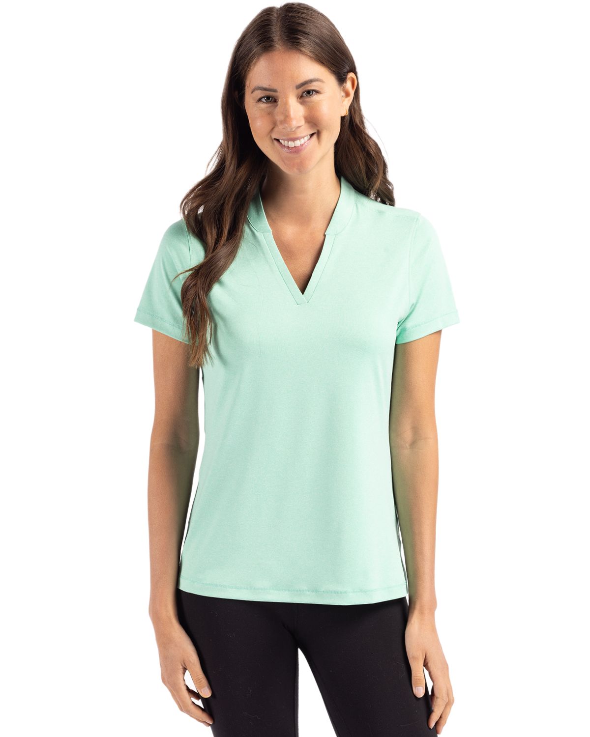 Cutter & Buck Forge Recycled Four-Way Stretch Heathered Womens Blade Top - LCK00153