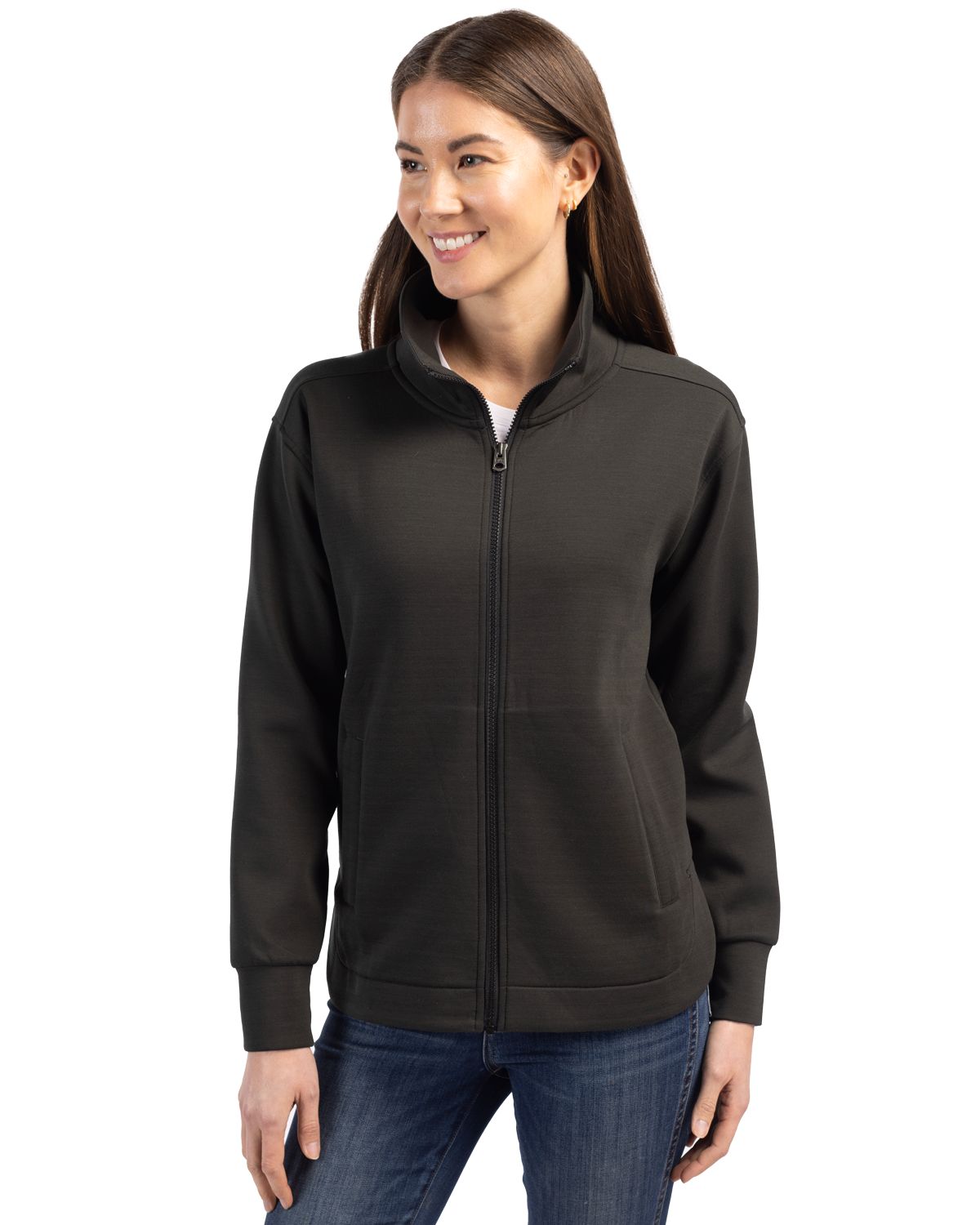Cutter & Buck Roam Recycled Buttery-Soft Knit Womens Full Zip Jacket - LCK00162