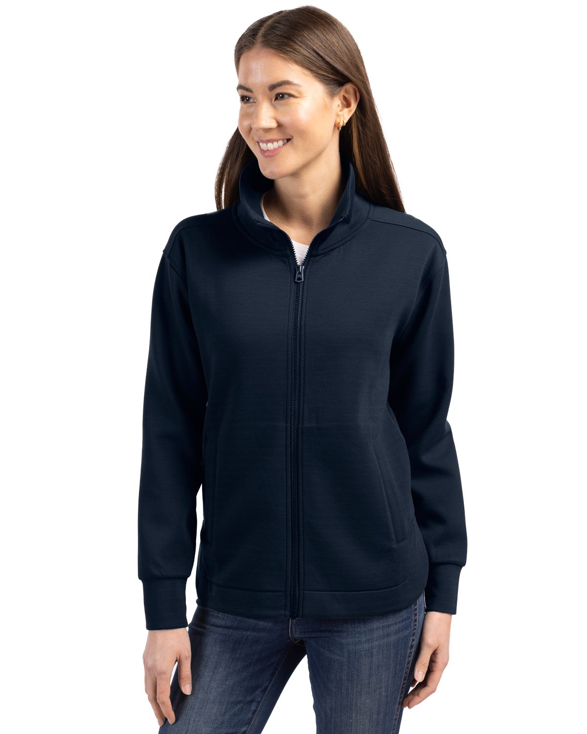 Cutter & Buck Roam Recycled Buttery-Soft Knit Womens Full Zip Jacket - LCK00162