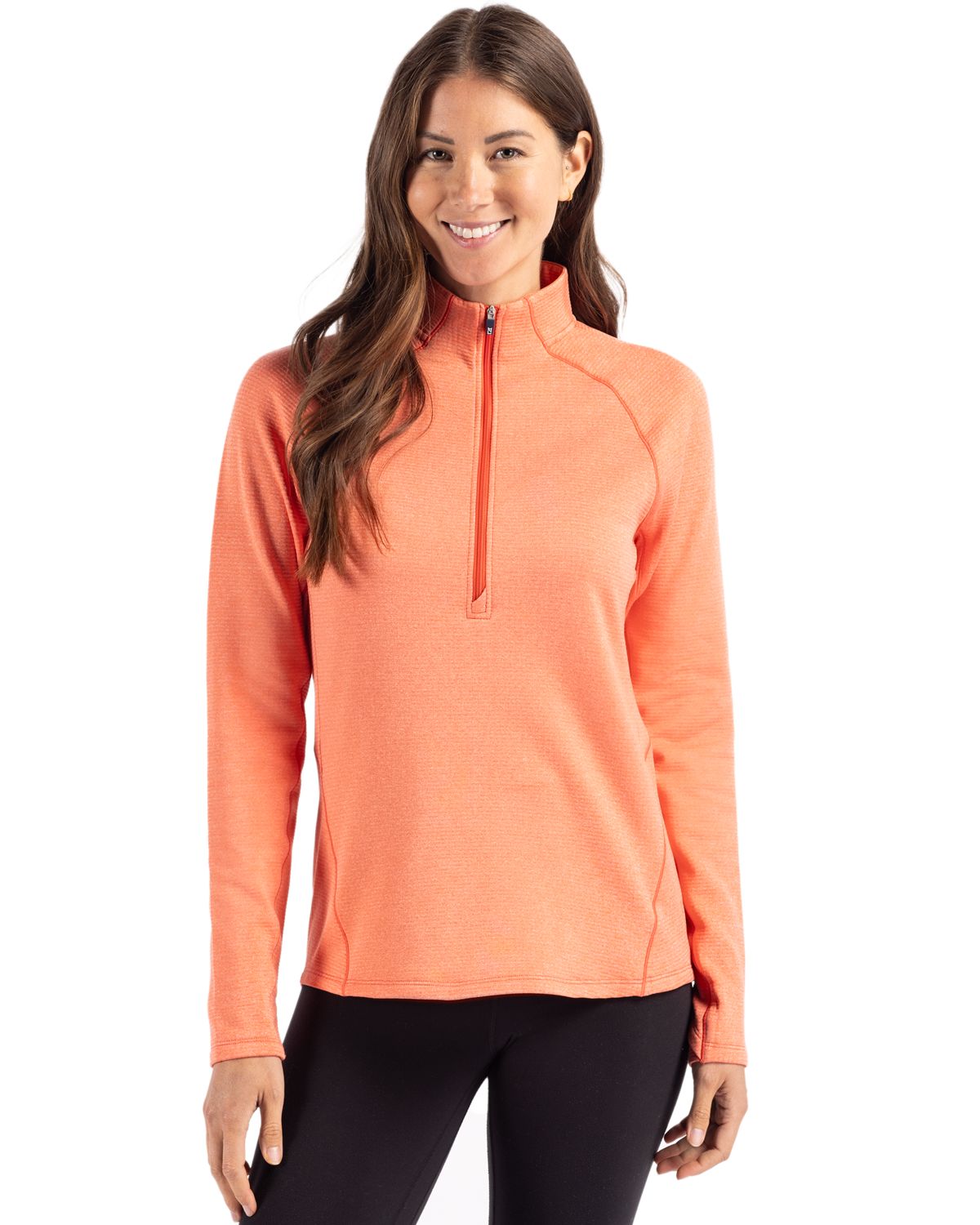 Cutter & Buck Peshastin RecycledGridFleeceWomensHalf Zip Pullover - LCK00182