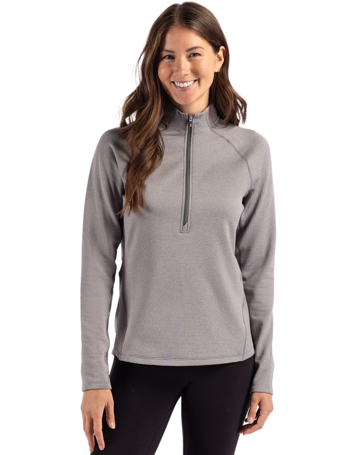 Cutter & Buck Peshastin RecycledGridFleeceWomensHalf Zip Pullover - LCK00182