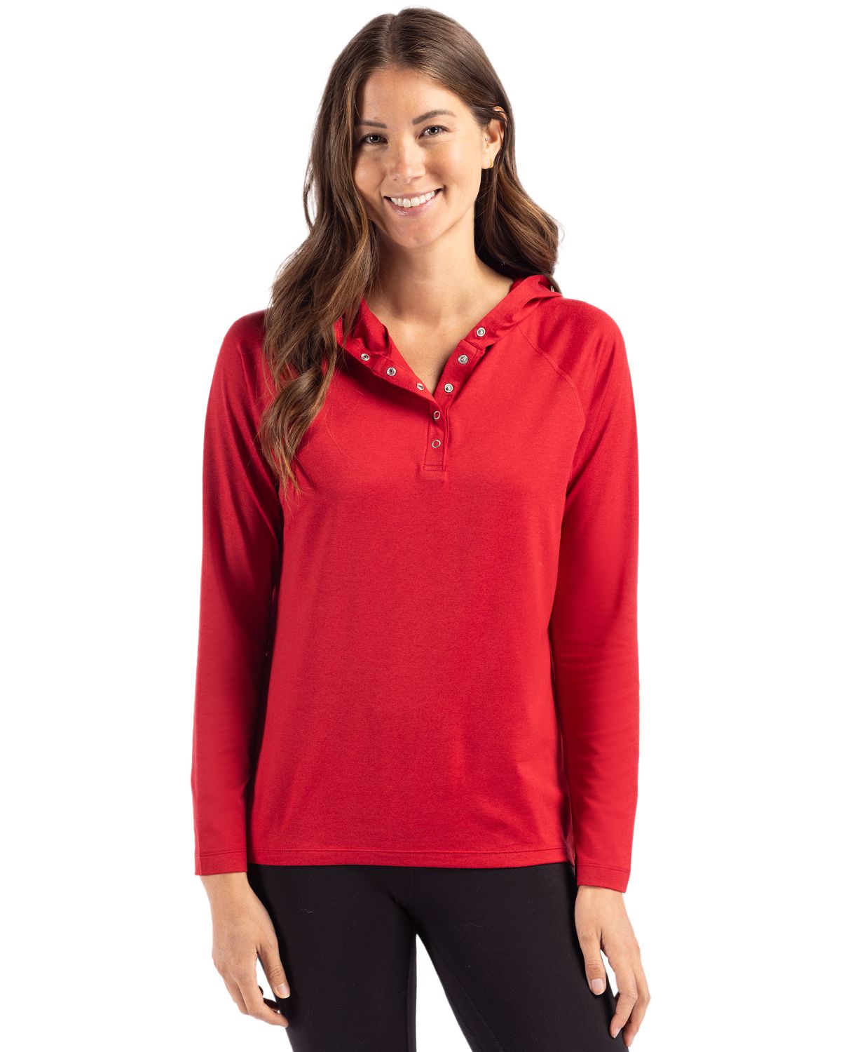 Cutter & Buck Coastline Recycled Double Peached Womens Hooded Pullover - LCK00184