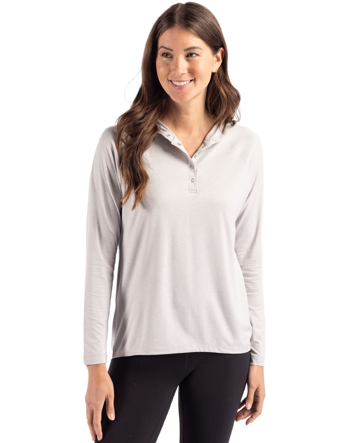 Cutter & Buck Coastline Recycled Double Peached Womens Hooded Pullover - LCK00184