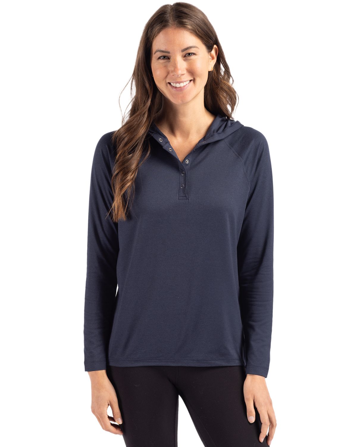 Cutter & Buck Coastline Recycled Double Peached Womens Hooded Pullover - LCK00184