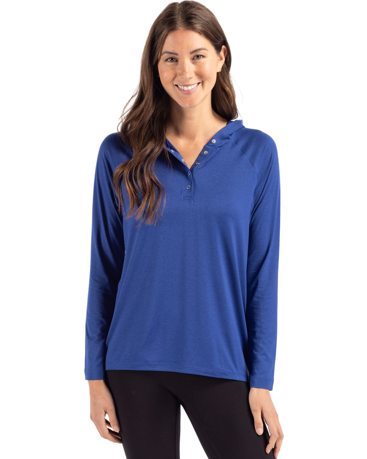Cutter & Buck Coastline Recycled Double Peached Womens Hooded Pullover - LCK00184