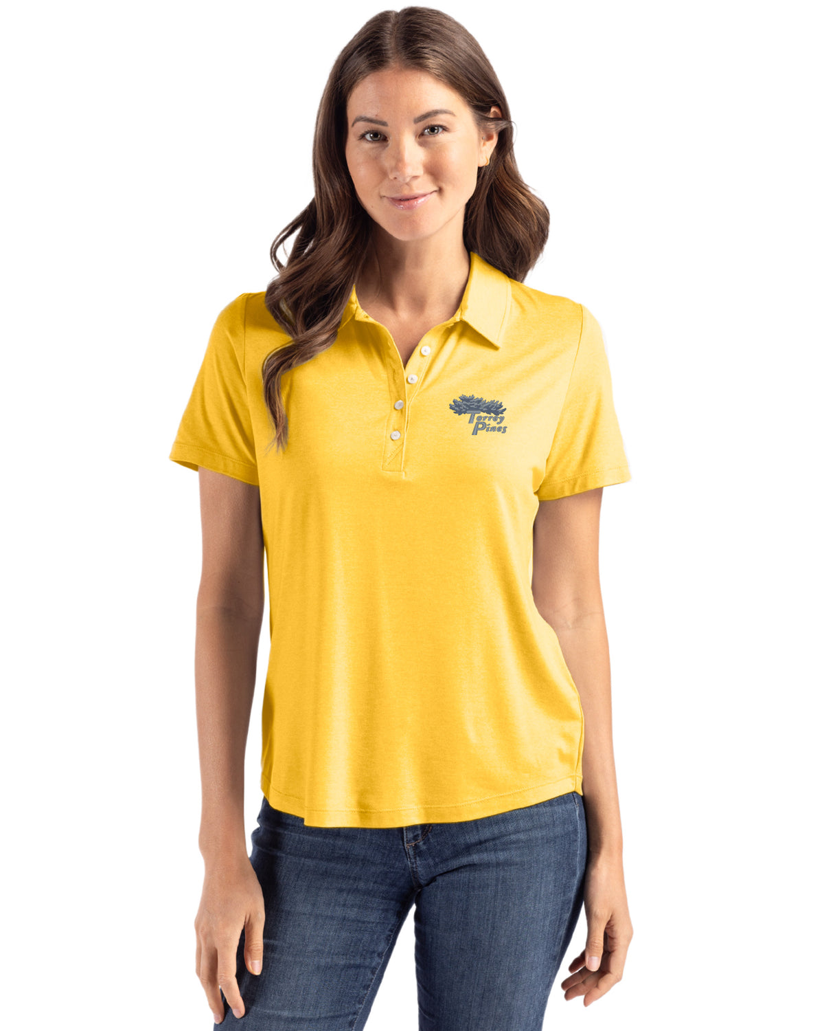 Torrey Pines Cutter & Buck Coastline Recycled Double Peached Womens Polo - LCK00192-35492