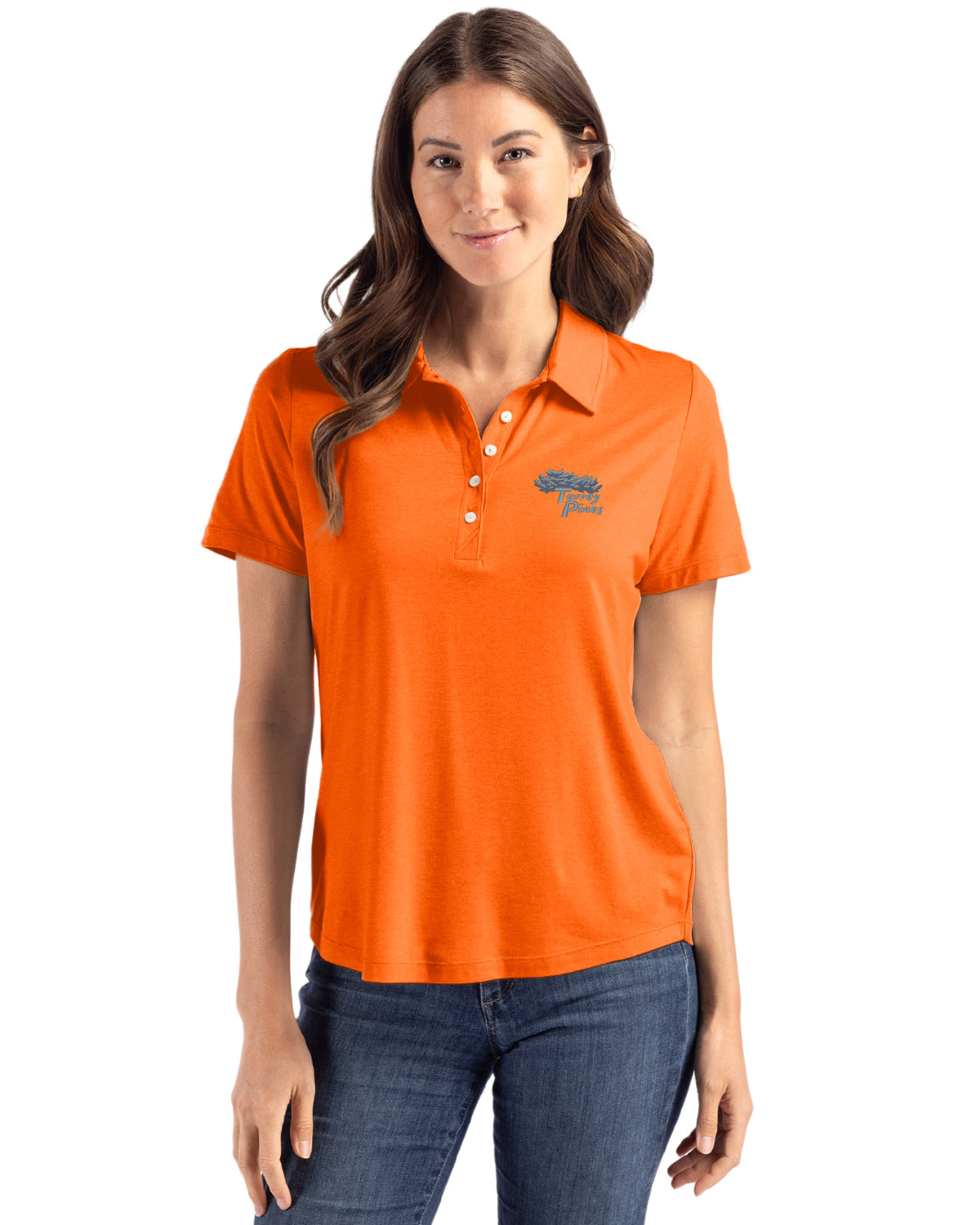 Torrey Pines Cutter & Buck Coastline Recycled Double Peached Womens Polo - LCK00192-35492