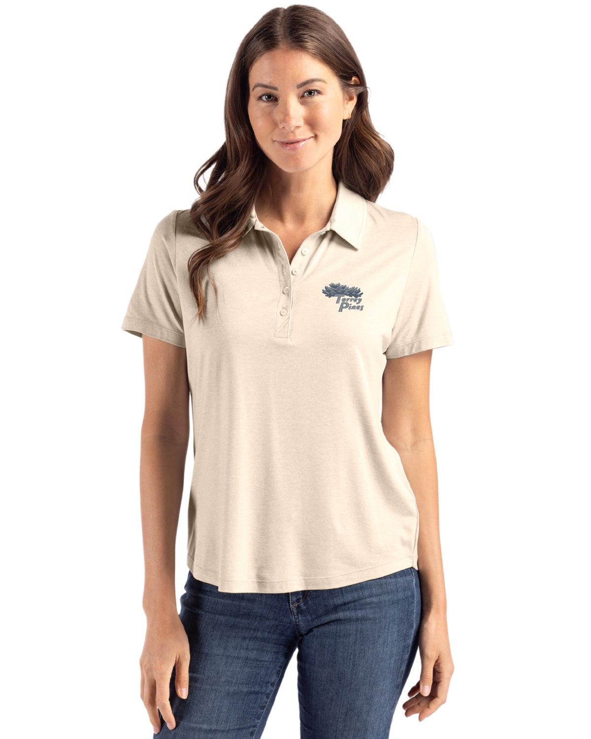 Torrey Pines Cutter & Buck Coastline Recycled Double Peached Womens Polo - LCK00192-35492