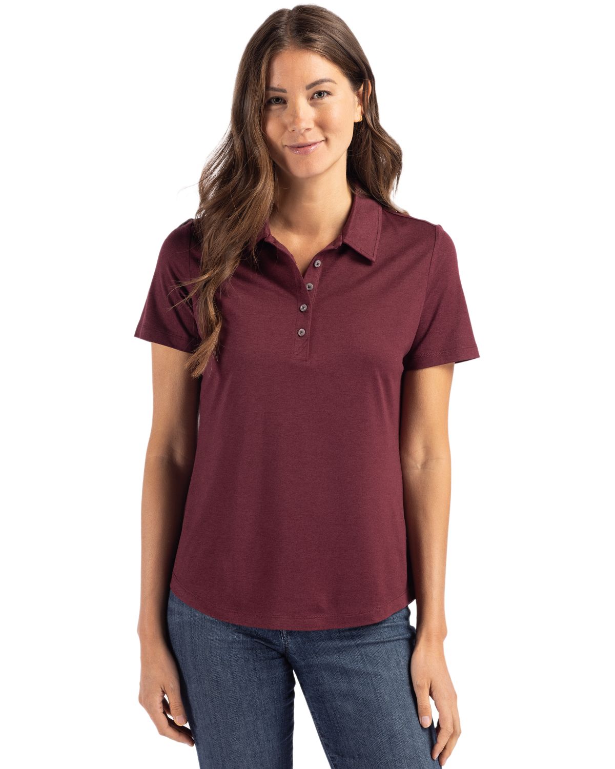 Cutter & Buck Coastline Recycled Double Peached Womens Polo - LCK00192