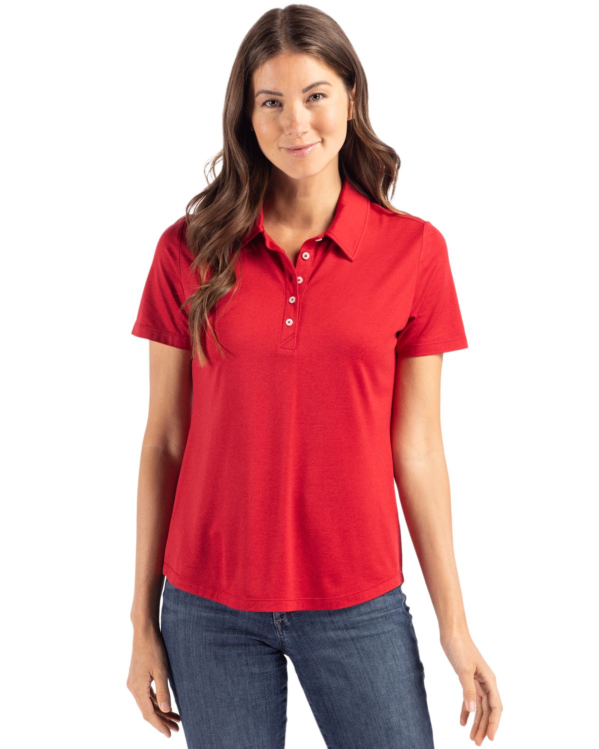 Cutter & Buck Coastline Recycled Double Peached Womens Polo - LCK00192
