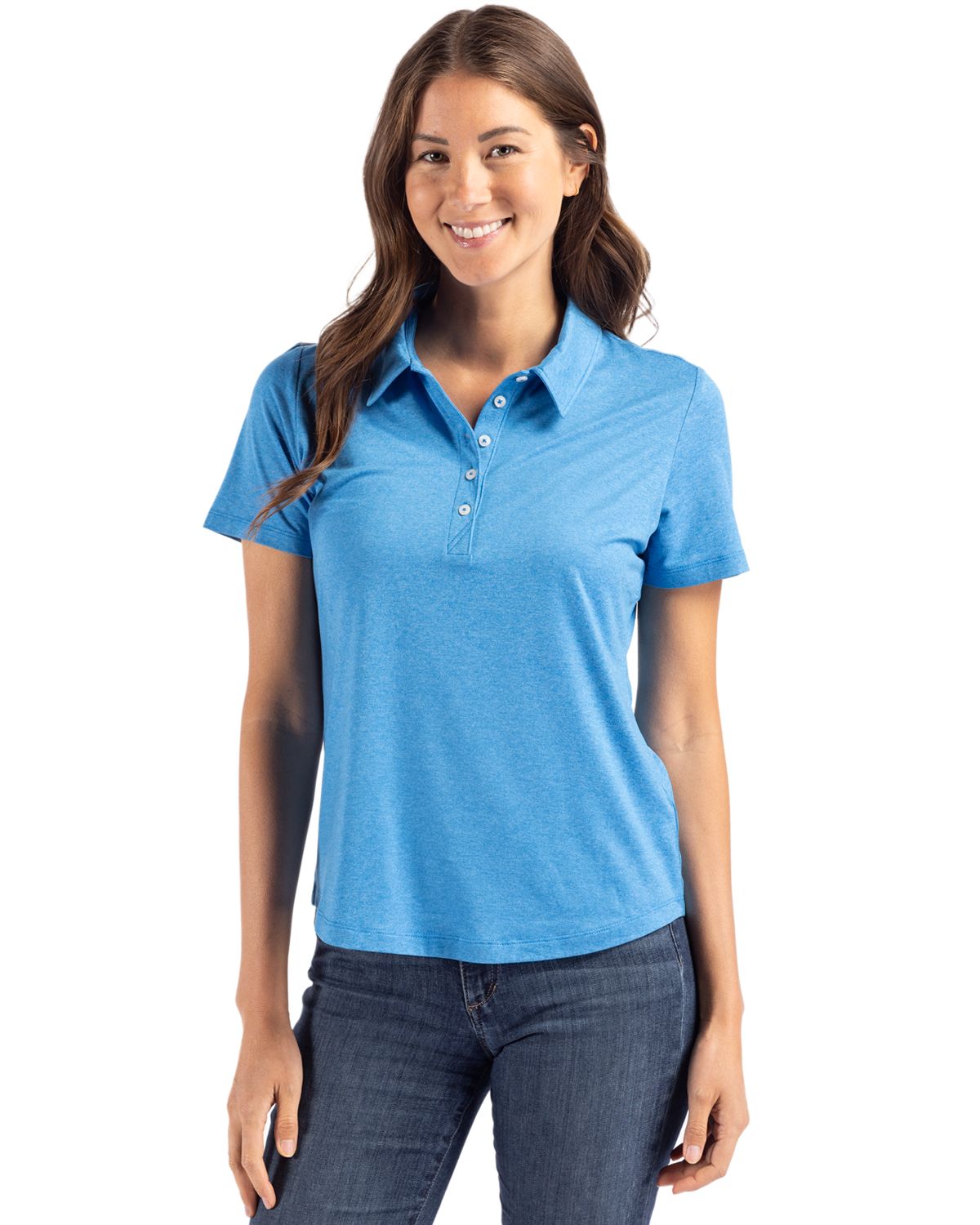 Cutter & Buck Coastline Recycled Double Peached Womens Polo - LCK00192