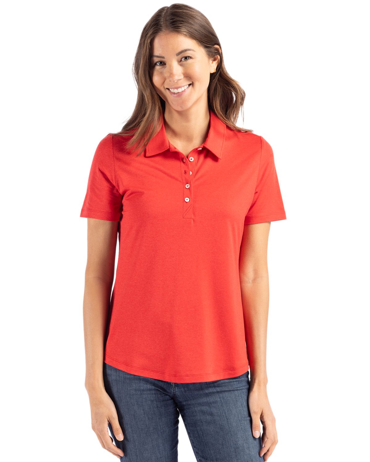 Cutter & Buck Coastline Recycled Double Peached Womens Polo - LCK00192