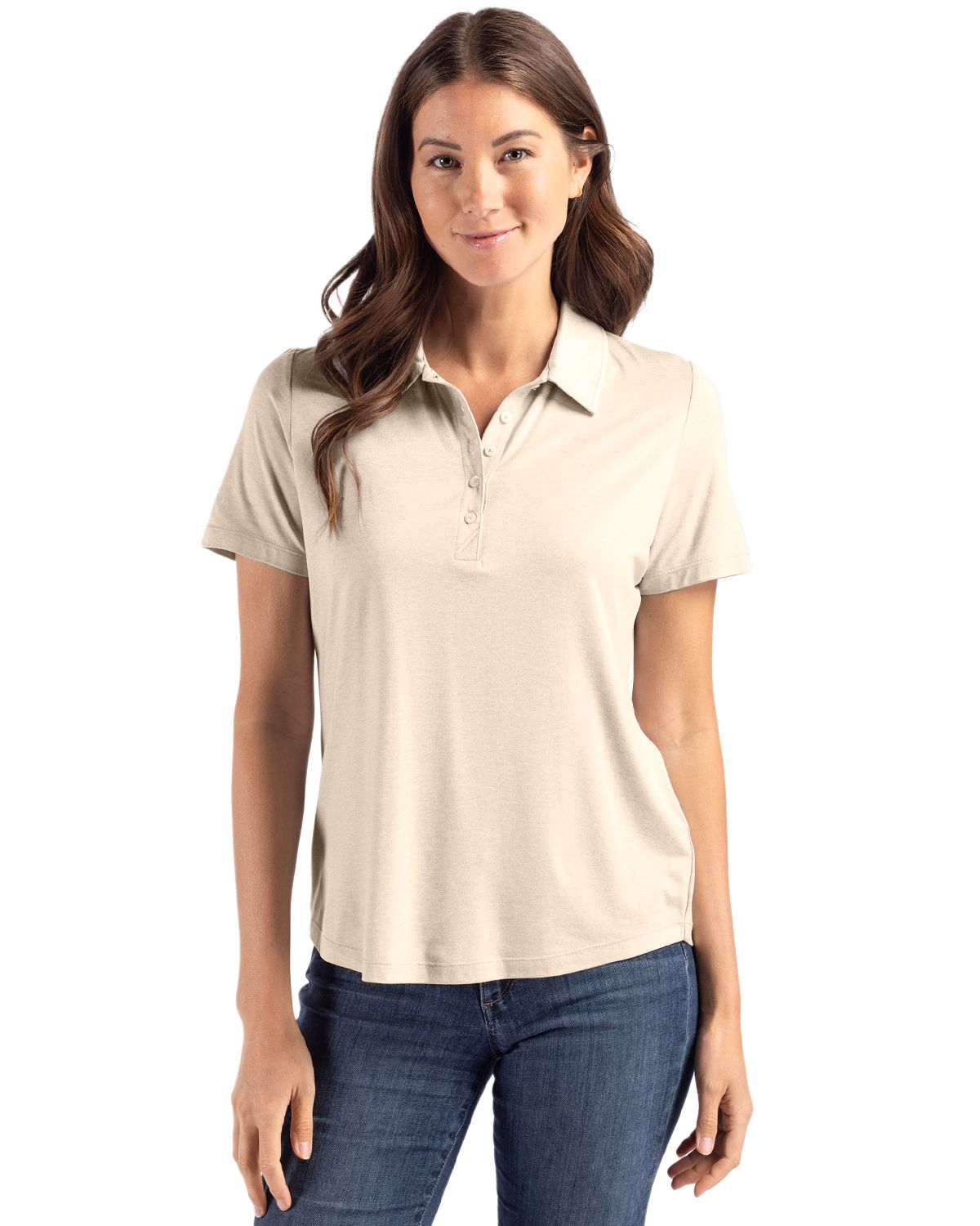 Cutter & Buck Coastline Recycled Double Peached Womens Polo - LCK00192