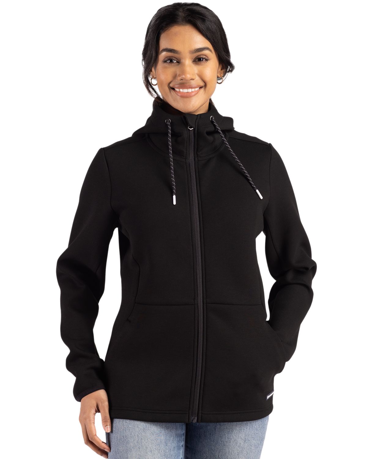 Cutter & Buck Roam Recycled Buttery-Soft Knit Womens Full Zip Hooded Jacket - LCK00194