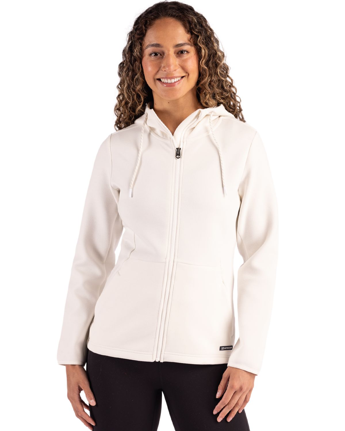 Cutter & Buck Roam Recycled Buttery-Soft Knit Womens Full Zip Hooded Jacket - LCK00194