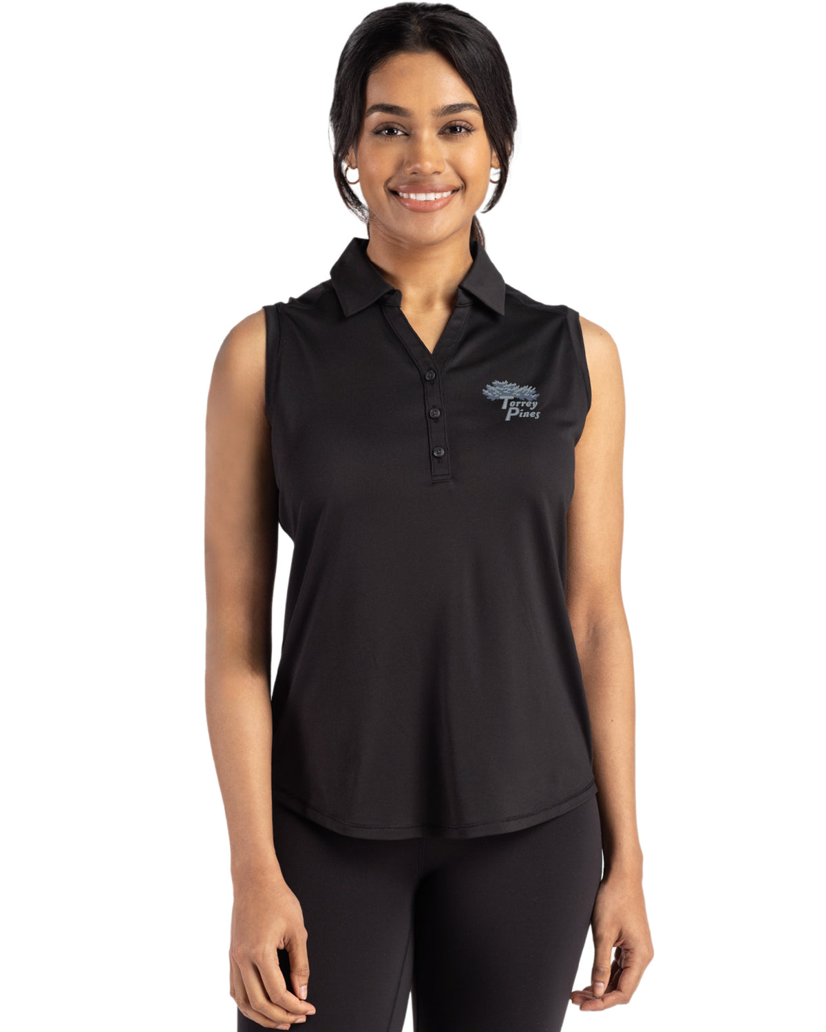 Torrey Pines Cutter & Buck Forge Recycled Four-Way Stretch Womens Sleeveless Polo - LCK00197-35492