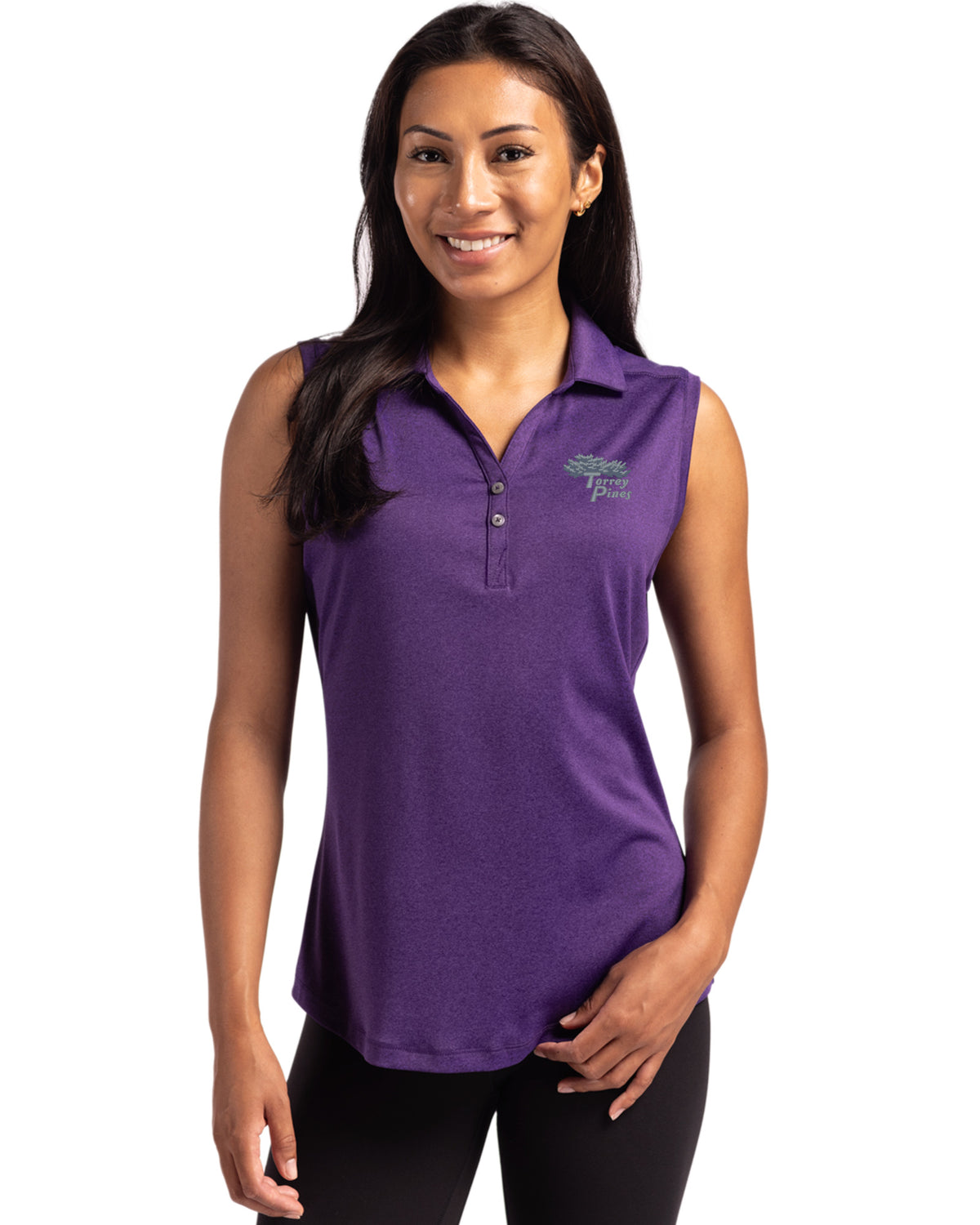 Torrey Pines Cutter & Buck Forge Recycled Four-Way Stretch Womens Sleeveless Polo - LCK00197-35492