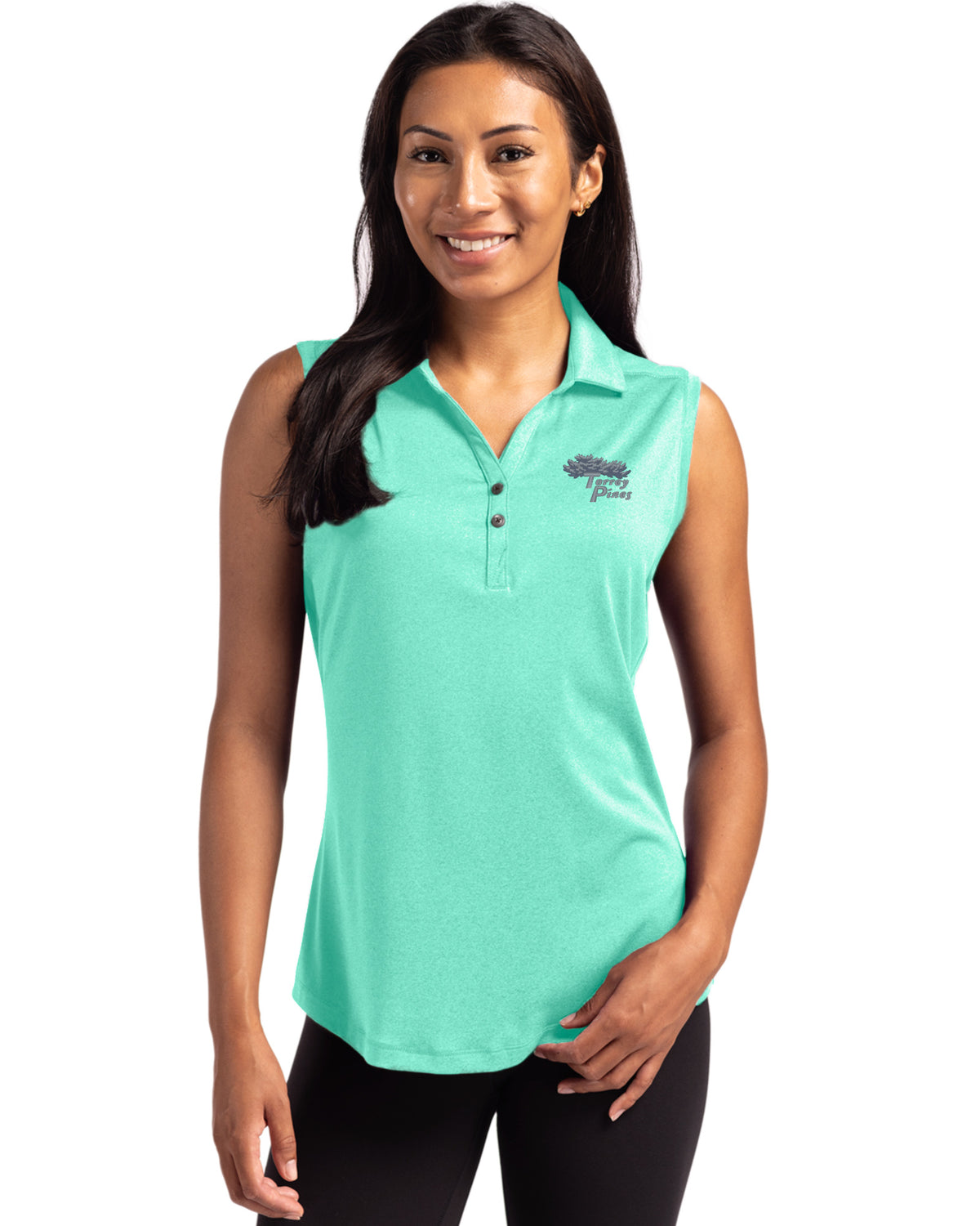 Torrey Pines Cutter & Buck Forge Recycled Four-Way Stretch Womens Sleeveless Polo - LCK00197-35492