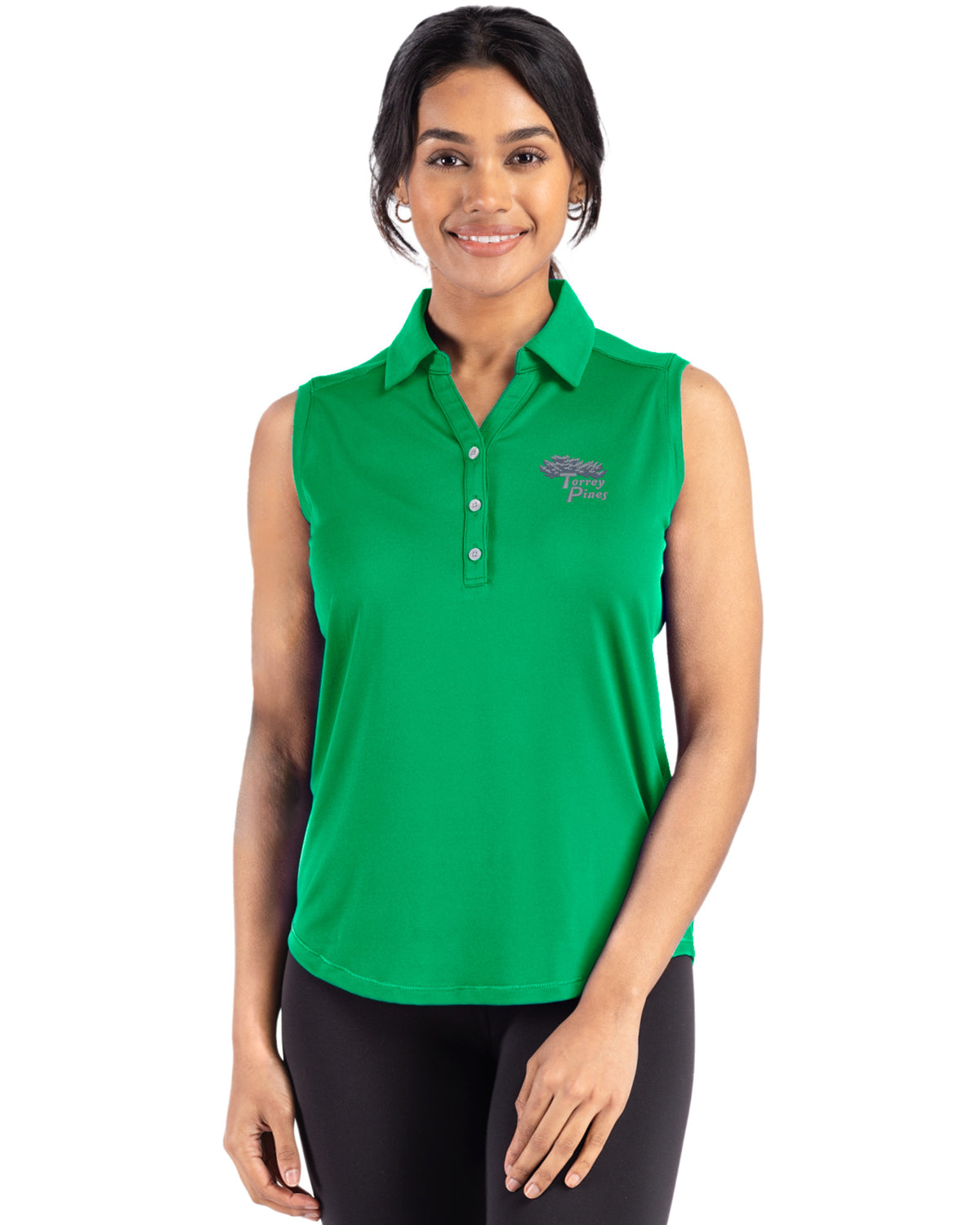 Torrey Pines Cutter & Buck Forge Recycled Four-Way Stretch Womens Sleeveless Polo - LCK00197-35492