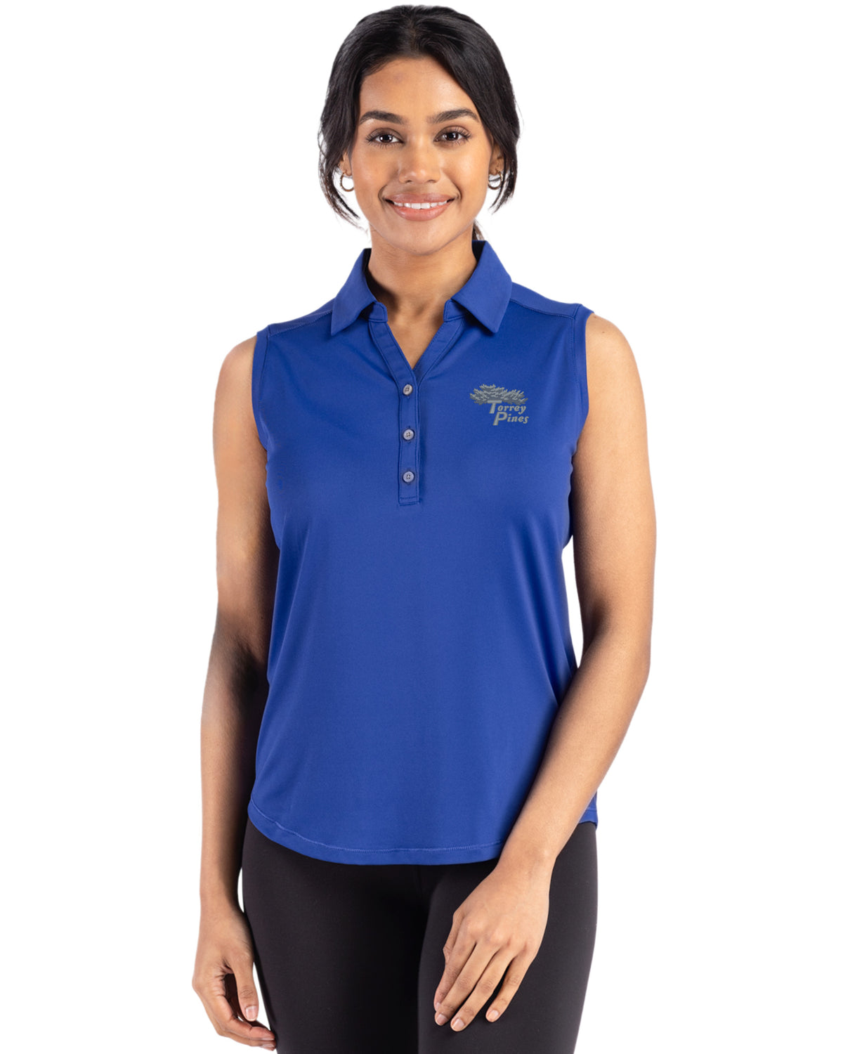Torrey Pines Cutter & Buck Forge Recycled Four-Way Stretch Womens Sleeveless Polo - LCK00197-35492