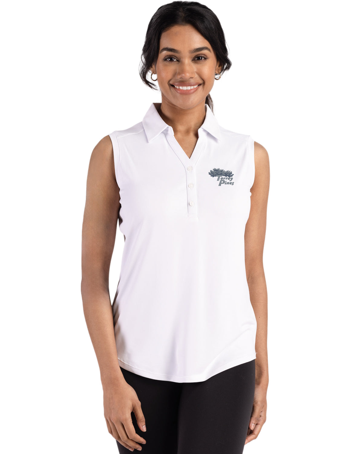 Torrey Pines Cutter & Buck Forge Recycled Four-Way Stretch Womens Sleeveless Polo - LCK00197-35492