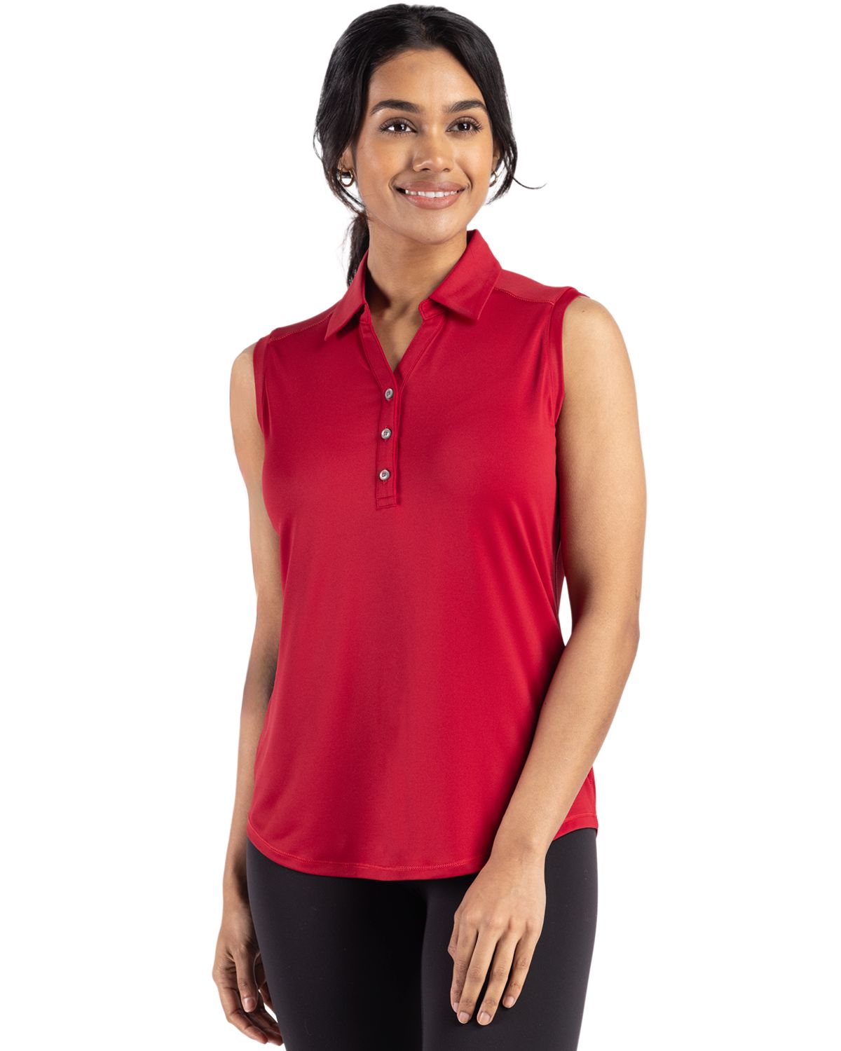 Cutter & Buck Forge Recycled Four-Way Stretch Womens Sleeveless Polo - LCK00197
