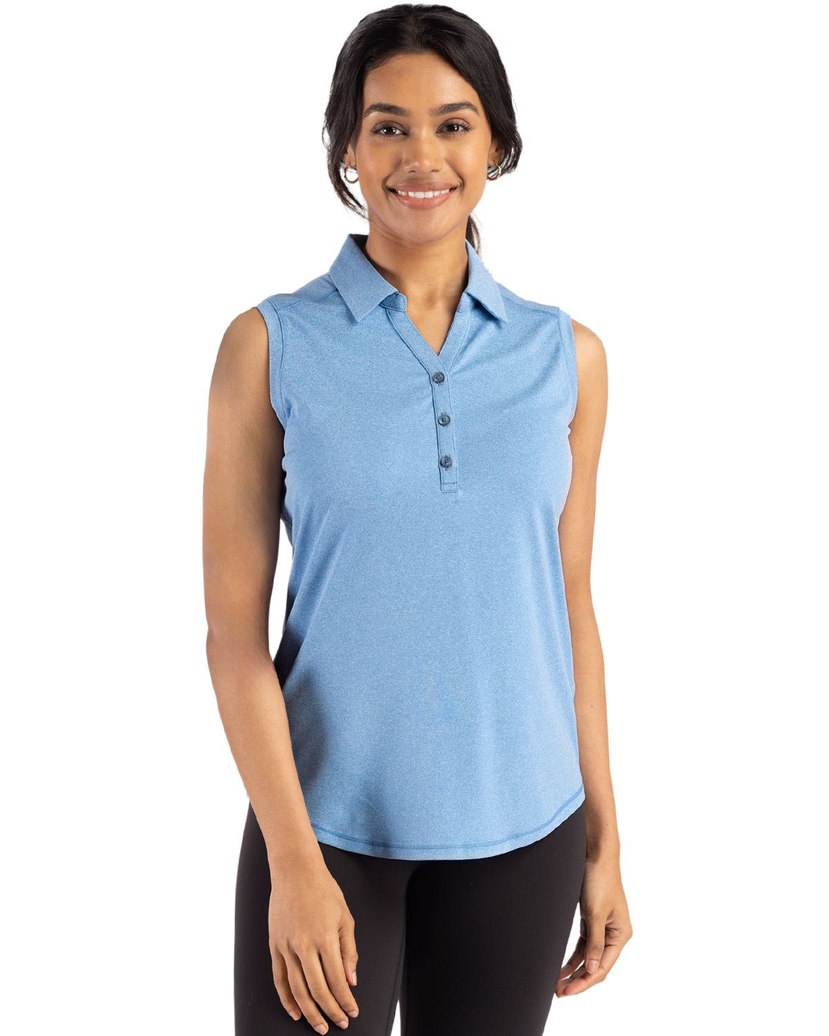 Cutter & Buck Forge Recycled Four-Way Stretch Womens Sleeveless Polo - LCK00197