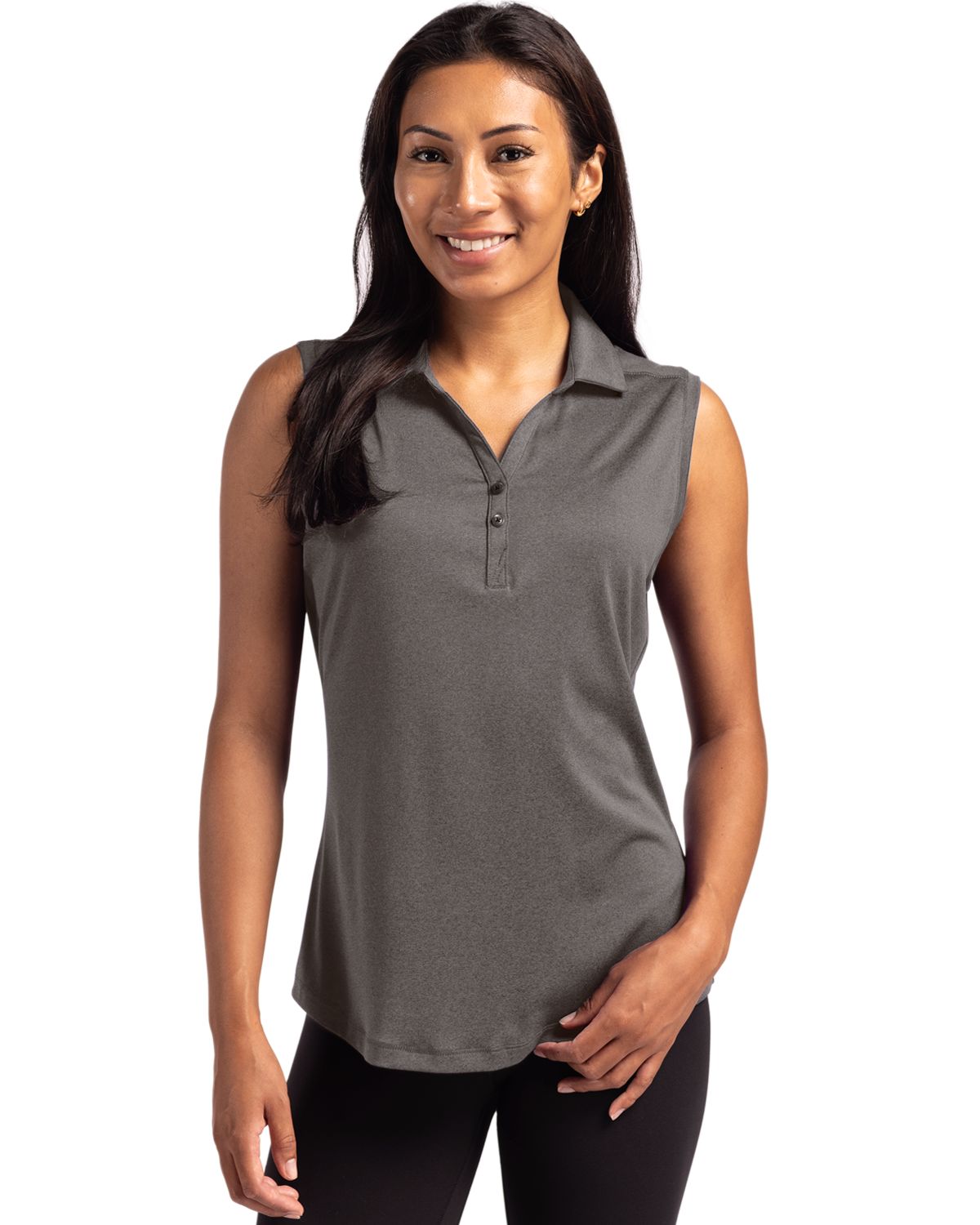 Cutter & Buck Forge Recycled Four-Way Stretch Womens Sleeveless Polo - LCK00197