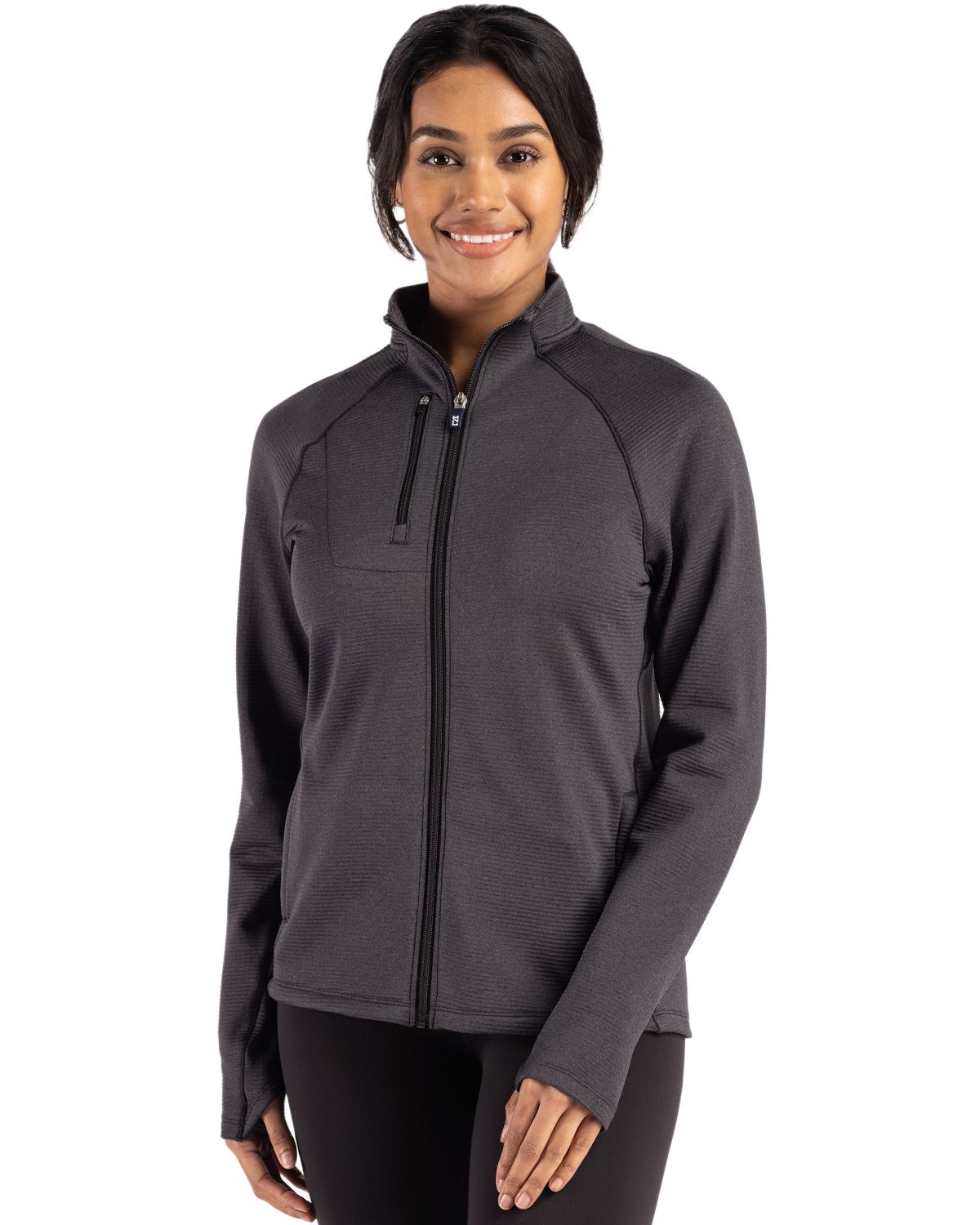 Cutter & Buck Peshastin RecycledGridFleeceWomensFull Zip Jacket - LCK00200