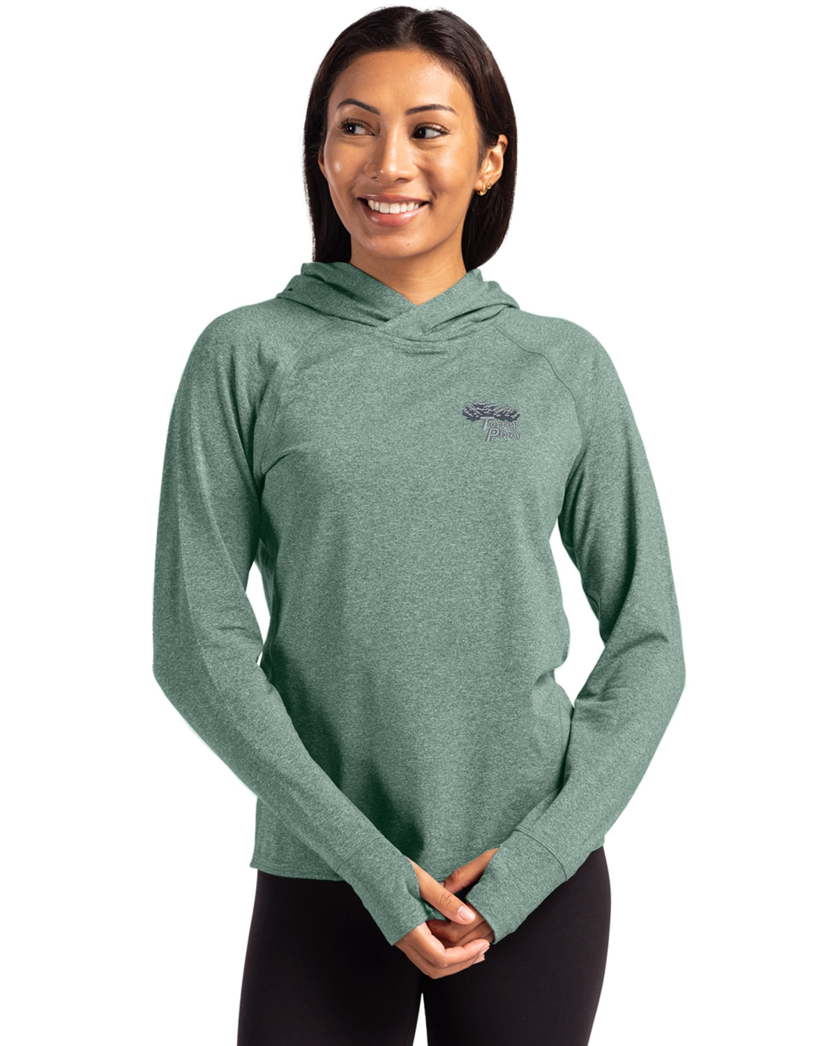 Torrey Pines Cutter & Buck Adapt Recycled Soft Knit Stretch Womens Hooded Pullover - LCK00203-35492