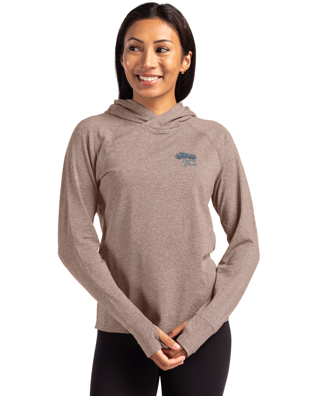Torrey Pines Cutter & Buck Adapt Recycled Soft Knit Stretch Womens Hooded Pullover - LCK00203-35492
