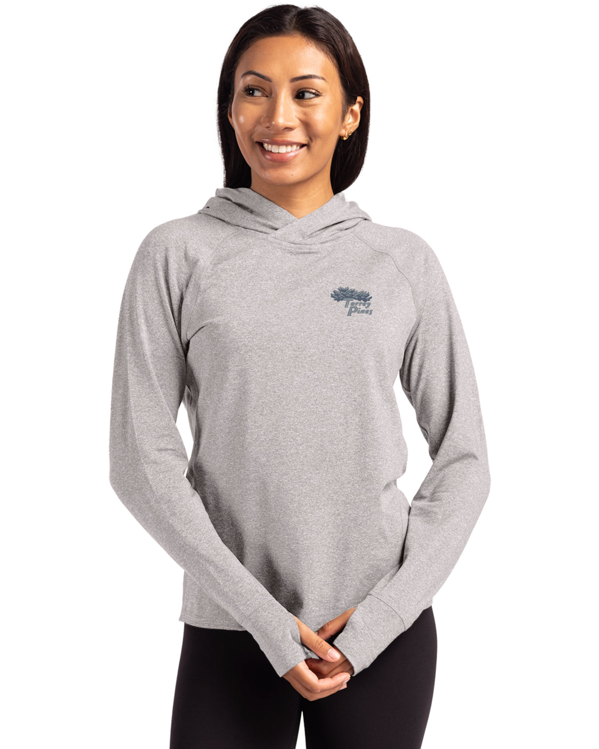 Torrey Pines Cutter & Buck Adapt Recycled Soft Knit Stretch Womens Hooded Pullover - LCK00203-35492