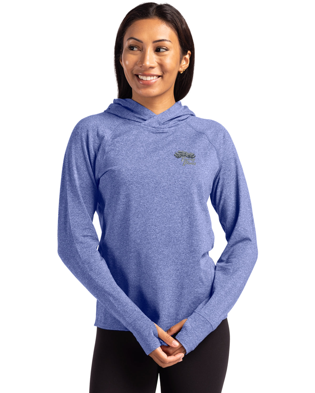 Torrey Pines Cutter & Buck Adapt Recycled Soft Knit Stretch Womens Hooded Pullover - LCK00203-35492