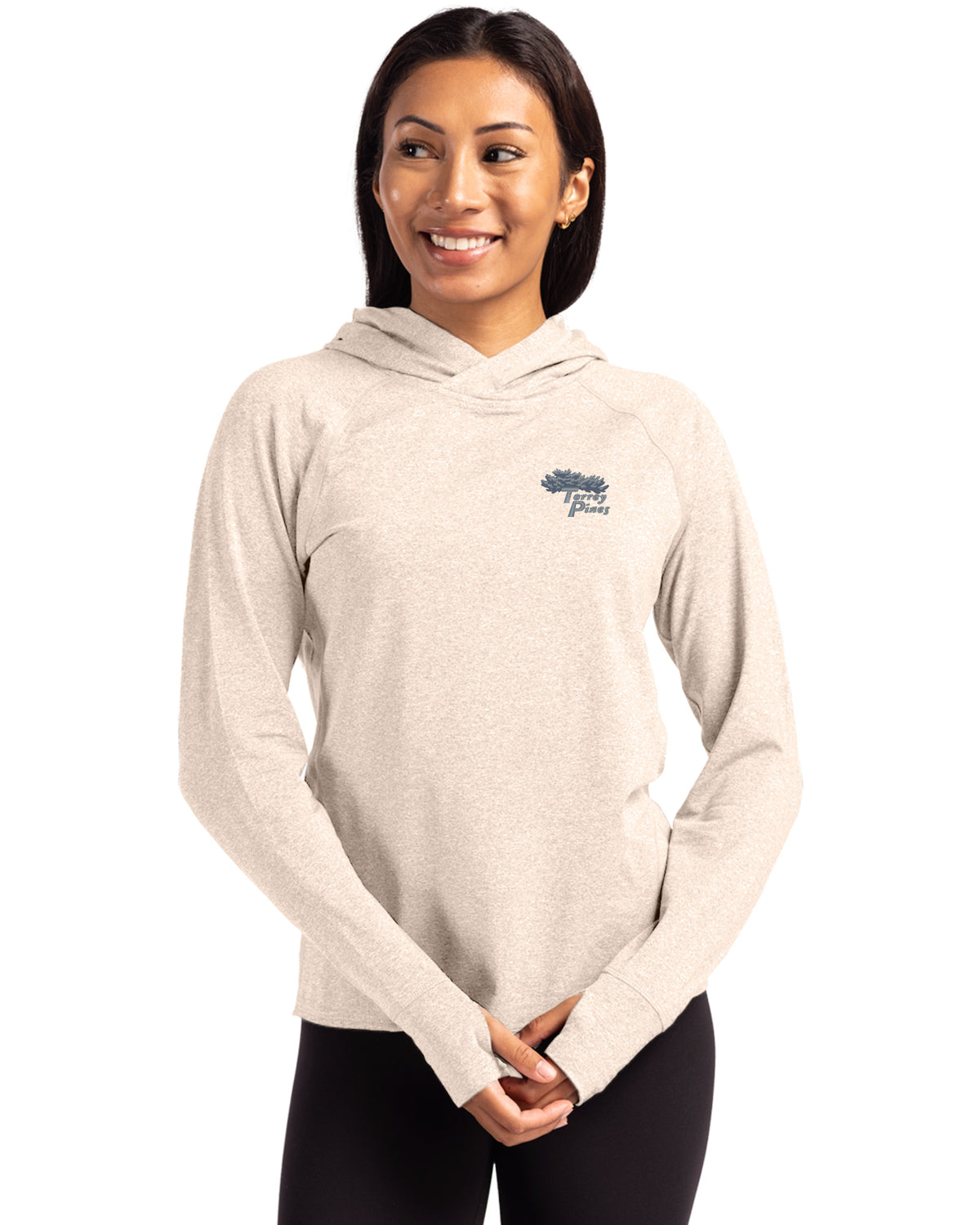 Torrey Pines Cutter & Buck Adapt Recycled Soft Knit Stretch Womens Hooded Pullover - LCK00203-35492
