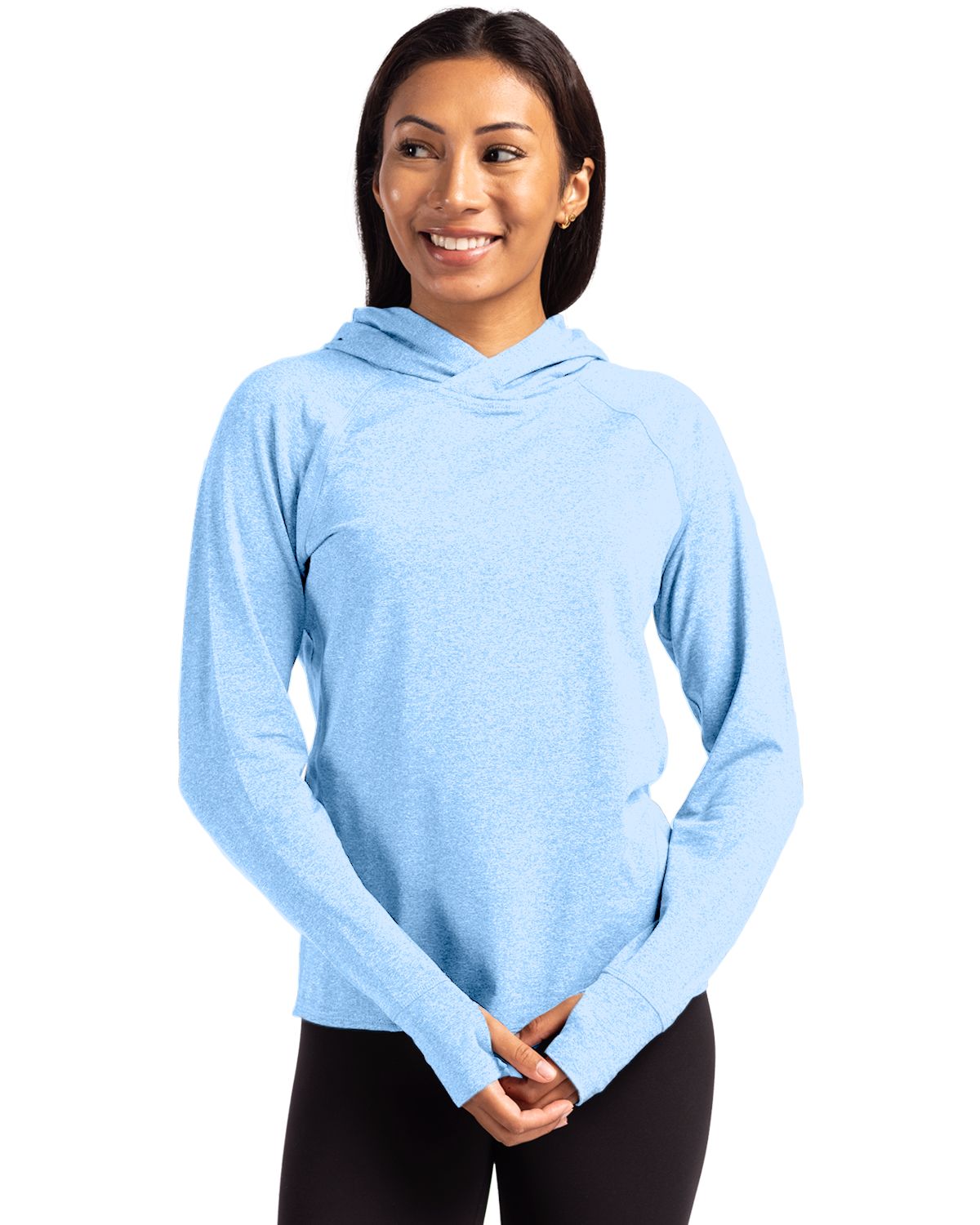 Cutter & Buck Adapt Recycled Soft Knit Stretch Womens Hooded Pullover - LCK00203