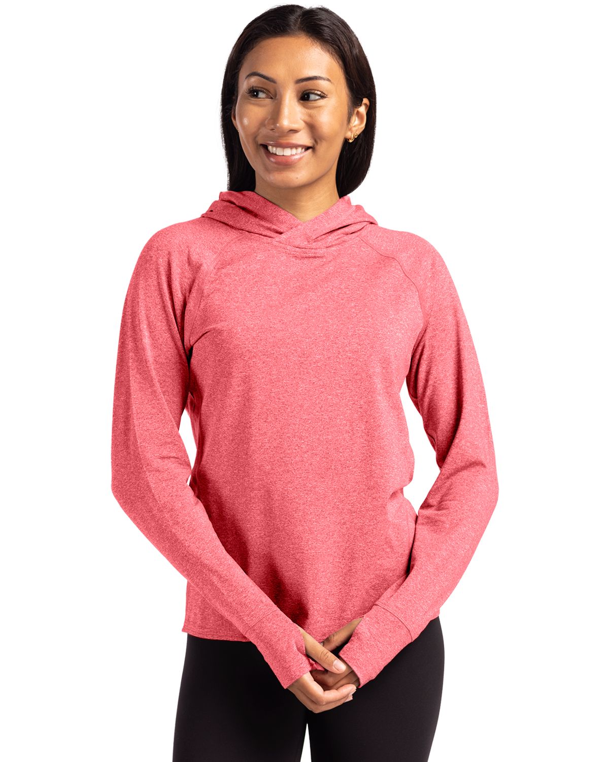 Cutter & Buck Adapt Recycled Soft Knit Stretch Womens Hooded Pullover - LCK00203