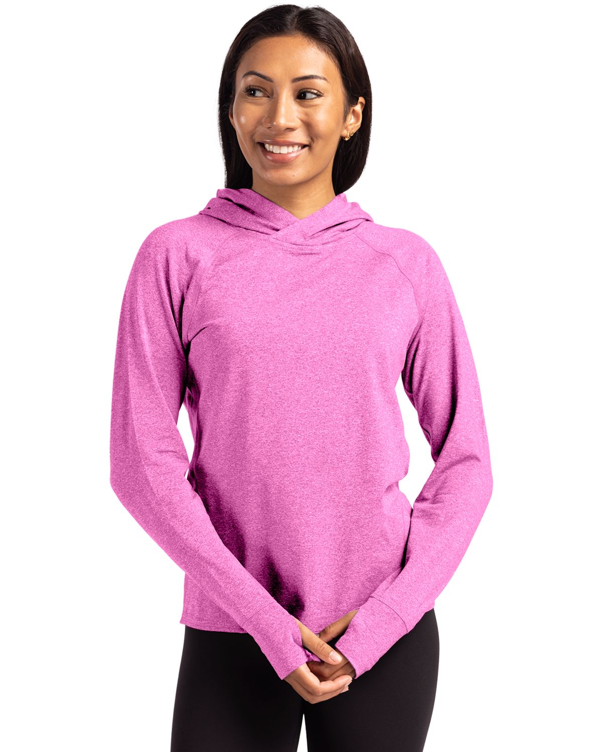 Cutter & Buck Adapt Recycled Soft Knit Stretch Womens Hooded Pullover - LCK00203