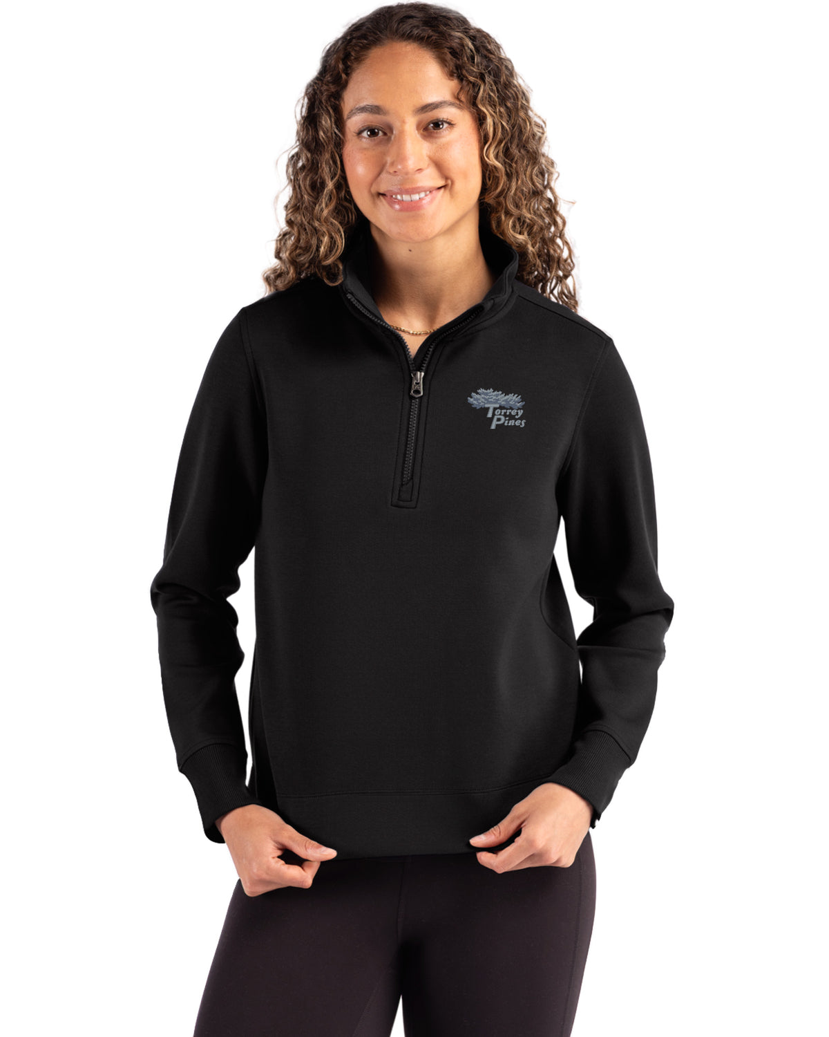 Torrey Pines Cutter & Buck Roam Recycled Buttery-Soft Knit Womens Quarter Zip Pullover - LCK00209-35492