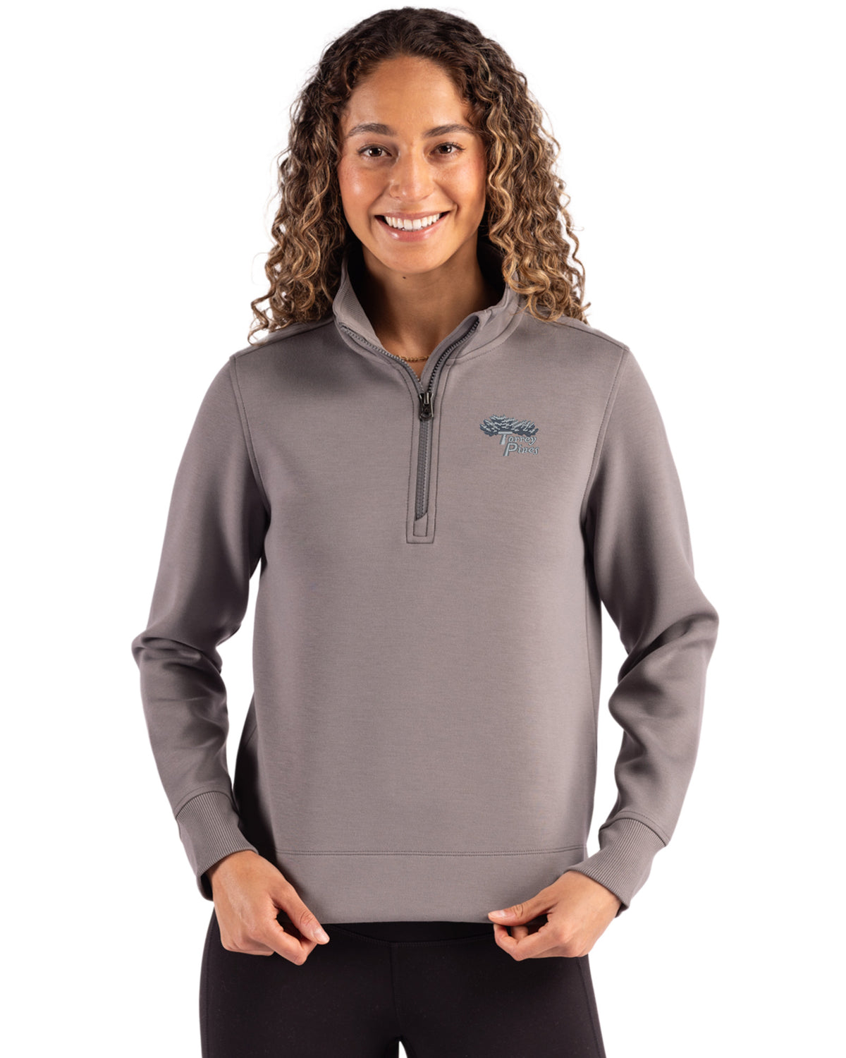 Torrey Pines Cutter & Buck Roam Recycled Buttery-Soft Knit Womens Quarter Zip Pullover - LCK00209-35492