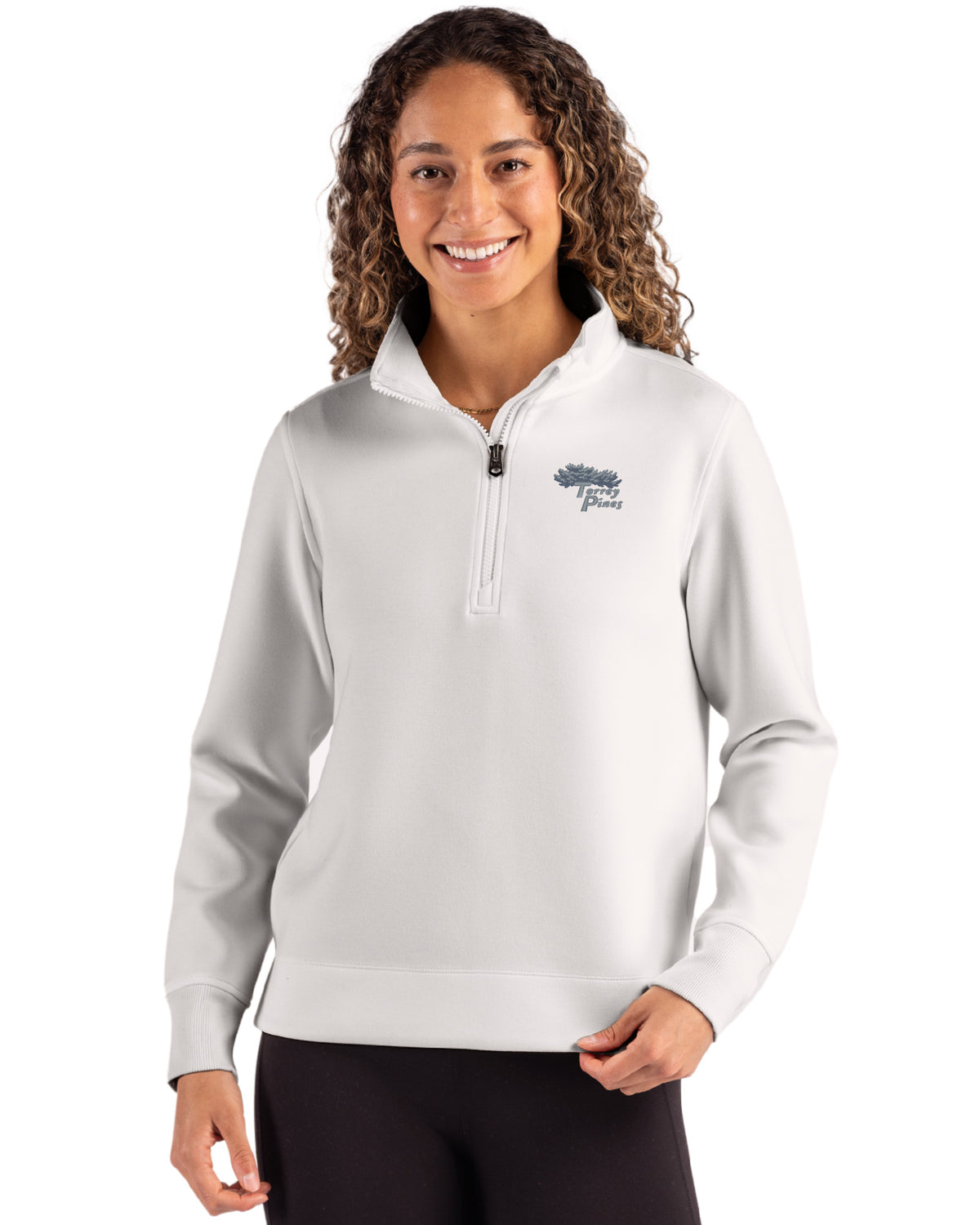 Torrey Pines Cutter & Buck Roam Recycled Buttery-Soft Knit Womens Quarter Zip Pullover - LCK00209-35492