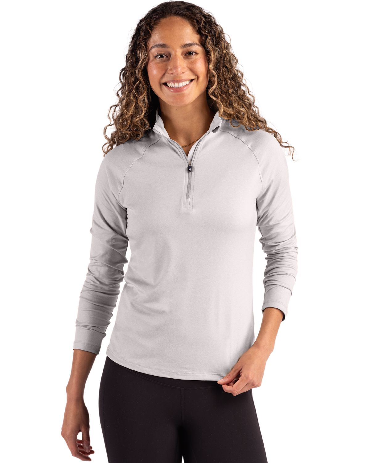 Cutter & Buck Coastline Recycled Double Peached Womens Quarter Zip Pullover - LCK00210
